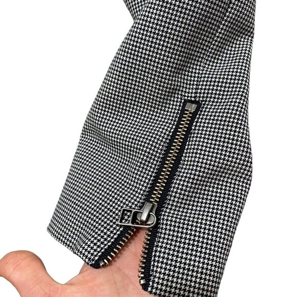 Veronica Beard Houndstooth Zipper Black White Pants Size 2 28 - Picture 4 of 16